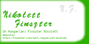 nikolett finszter business card